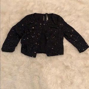 Sequin Black Crop Jacket